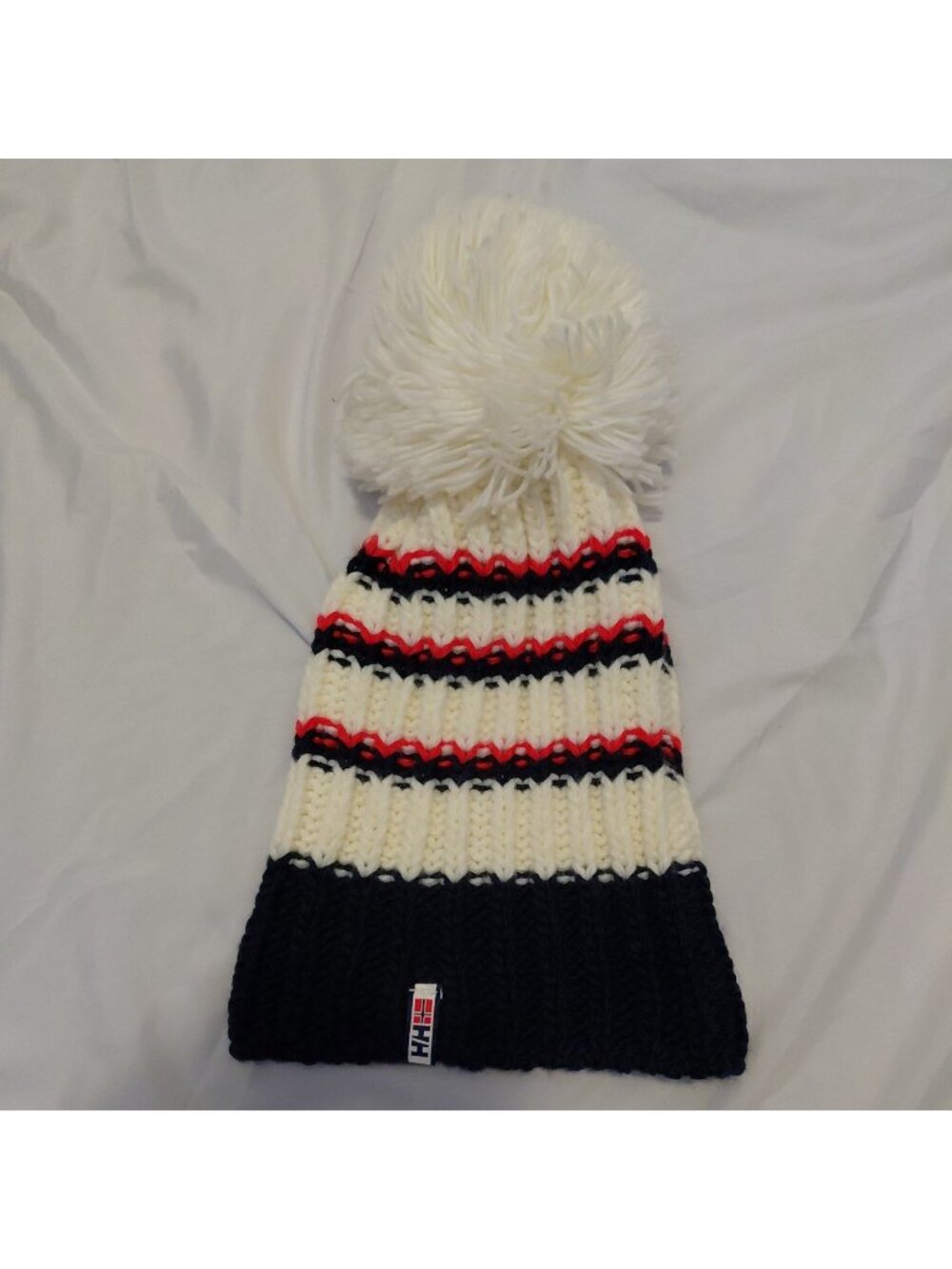 Helly Hansen Knit Ski Beanie Blue White Orange